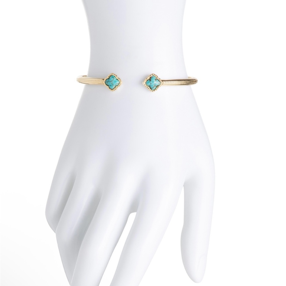 Kendra Scott Gold & Turquoise Cuff Bracelet - Picture 11 of 11